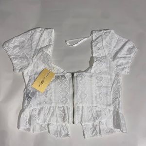 New White Crop Top